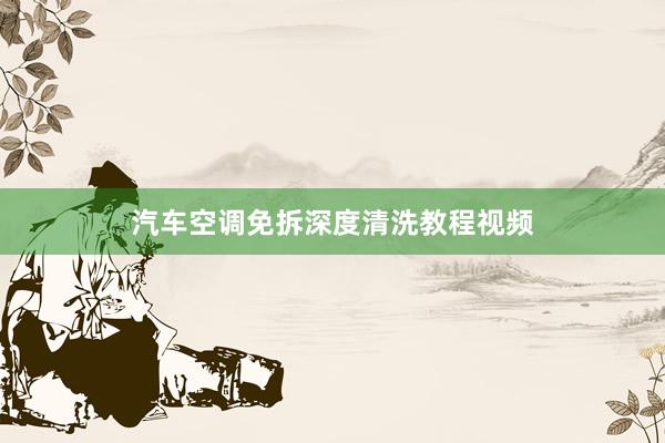 汽车空调免拆深度清洗教程视频